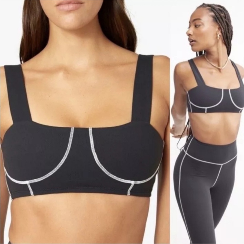 WeWoreWhat Black Corset Sports Bra XS Activewear Pilates